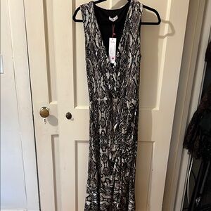 PARKER Elegant Animal Print Sleeveless Dress